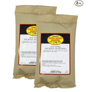 A.C. Legg Blend 109 Hot Pork Sausage Seasoning, 2 Packs - 9 Ounce each …