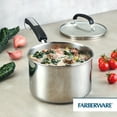 thumbnail image 3 of Farberware Brilliance 3 Quart Saucepan with Lid, Induction Compatible, Metal Utensil and Dishwasher Safe, Stainless Steel, 3 of 15
