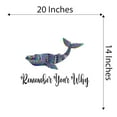 thumbnail image 4 of Fish Wall Decal Remember your why Inspirational Positive Self Esteem Quote Mural Adorable Quote Bedroom Decoration - Size: 20 In X 14 In, 4 of 5