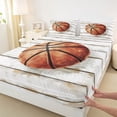 thumbnail image 4 of Erosebridal Basketball Sport Bed Sheets For Kids,Old Barn Door farmhouse Lodge King Sheets 4pcs, 4 of 6