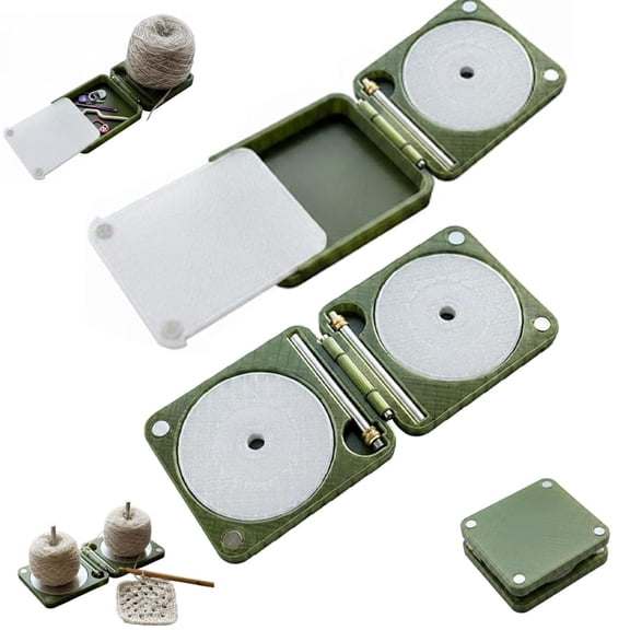 Portable Yarn Holder for Crochet Knitting, Travel Yarn Dispenser with Storage Compartment