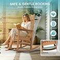 thumbnail image 5 of SUUNYN Set of 4 Outdoor Rocking Chairs, HDPE Porch Rockers for Patio Deck, All-Weather, 380lbs Load, Brown, 5 of 9