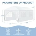 thumbnail image 2 of COBIZI 10 x 20 Party Tent with 6 Sidewalls Outdoor Canopy Tent for party  Patio Camping Gazebo Shelter for Weddings Waterproof Heavy Duty Event Carpa All Season, White, 2 of 11