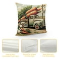 thumbnail image 4 of QZHH Easter Lumbar Pillow Cover Spring Farmhouse Bunny Truck Carrots Rabbit Decor Spring Outdoor Decorative Throw Cushion Case for Sofa Couch Home Bed, 4 of 5