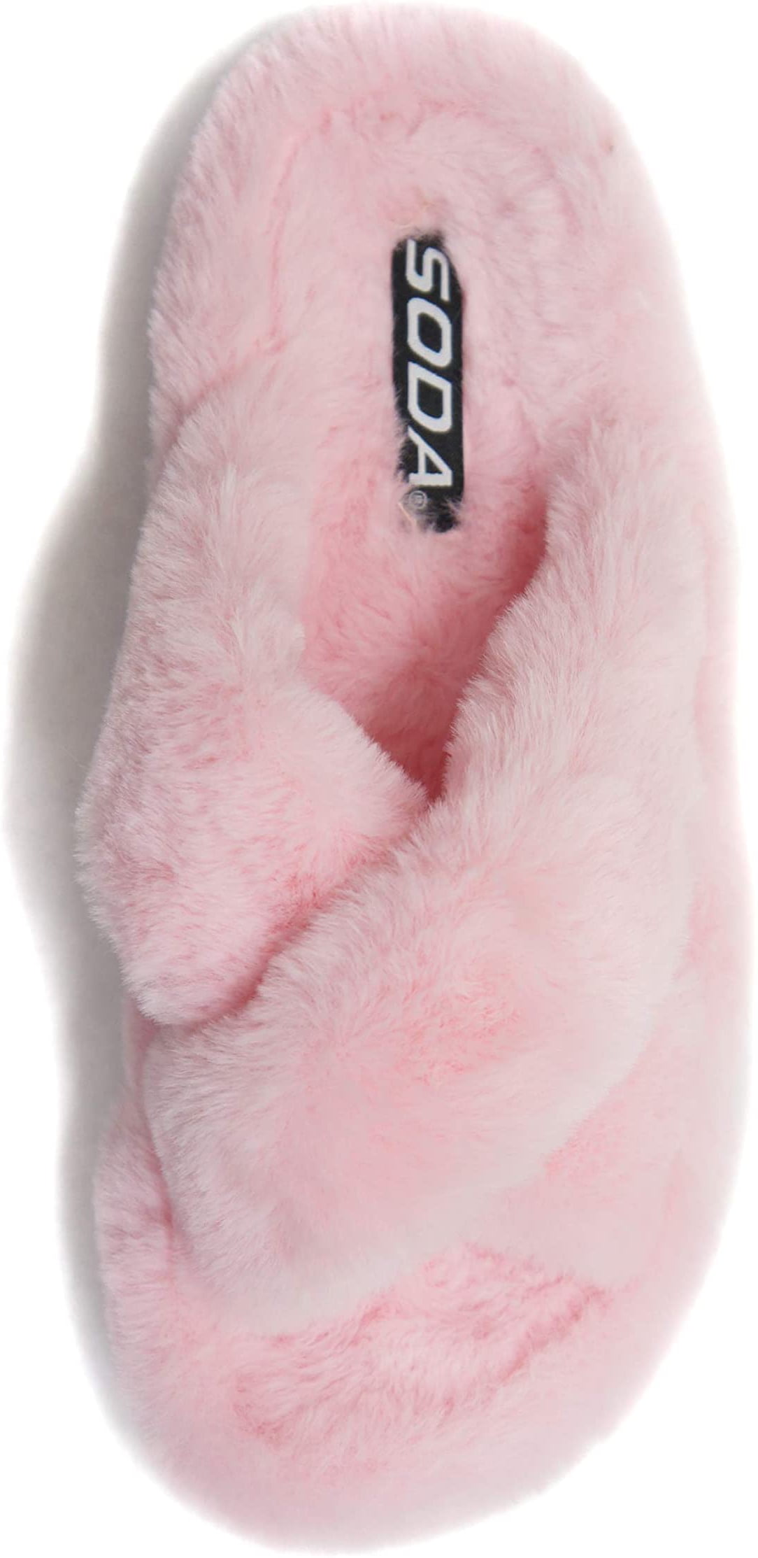 Details about   Soda Women Slip on Soft Fur Fuzzy Fluffy Sandals Slide Slippers Cheetah Engage 