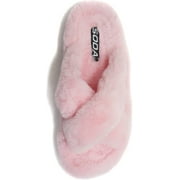 Soda Women Slip-on Soft Fur Fuzzy Fluffy Sandals Slide Slippers Flip Flops Crisscrossed Band ENGAGE-S Pink 11