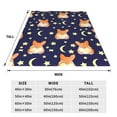 thumbnail image 5 of Bingfone Corgi Lying With Moons And Stars Print Flannel Fleece Blanket Throw Blanket For Bed,Sofa,Couch,Travel,Camping(40"X30"), 5 of 9