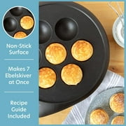 CucinaPro Ebelskiver Maker- Electric Non-stick Baker for Making Takoyaki Ebelskiver or Octopus Balls, Donut Holes & Cake Pops, Unique Danish Mini Pancakes or Dessert Treat Baking