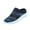 Blue, variant on Women's Backless Mule Sneakers Slip On Breathable Fly Knit Mesh Walking Slide Comfort Casual Trainers Black 6
