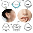thumbnail image 3 of Alisouy 1pc 16G Cristal De Acero Inoxidable CZ Bisagra Septum Clicker Nariz Anillo Pezón Daith Oreja Hélice Cartlage Piercing Cuerpo Joyería, 3 of 4