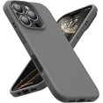 thumbnail image 1 of KOMI Designed for iPhone 16 Pro Max Case,Shockproof Liquid Silicone Protective Phone Case with Soft Anti-Scratch Microfiber Lining Ultra Slim Drop Protection Phone Cover 6.9 inch Charcoal Gray, 1 of 5