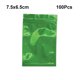 thumbnail image 5 of Yuarrent 100 Uds bolsa de papel de aluminio a prueba de fugas Ziplock bolsas de paquete verde 7,5x6,5 cm Type2 NO2, 5 of 6