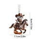thumbnail image 3 of Adornos navideños con colgante de acrílico, gatos de cara plana montando a caballo, colgantes de gatos vaqueros, se pueden colgar en el espejo retrovisor del coche o en una mochila, ideales para decor, 3 of 7