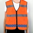 thumbnail image 4 of SHOWERORO Security Vest Reflective Vest Orange Chemical Fiber Outdoor Sports Safety Apparel 1Set, 4 of 8