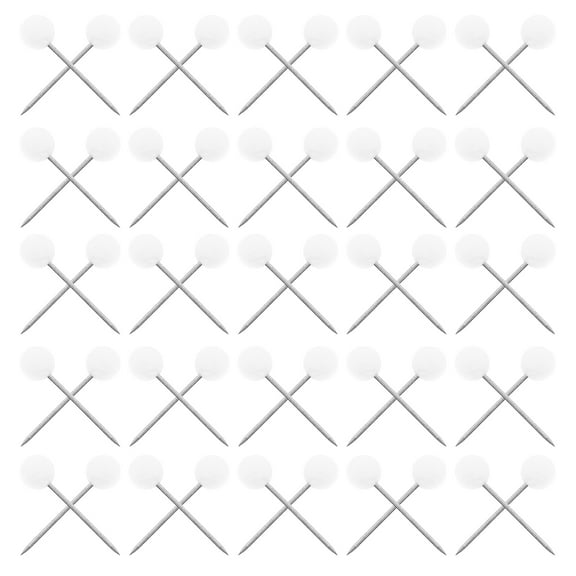 Raindrops White Plastic and Iron Map Pins with Small Round Heads for Fixing Notes and Maps 500pcs