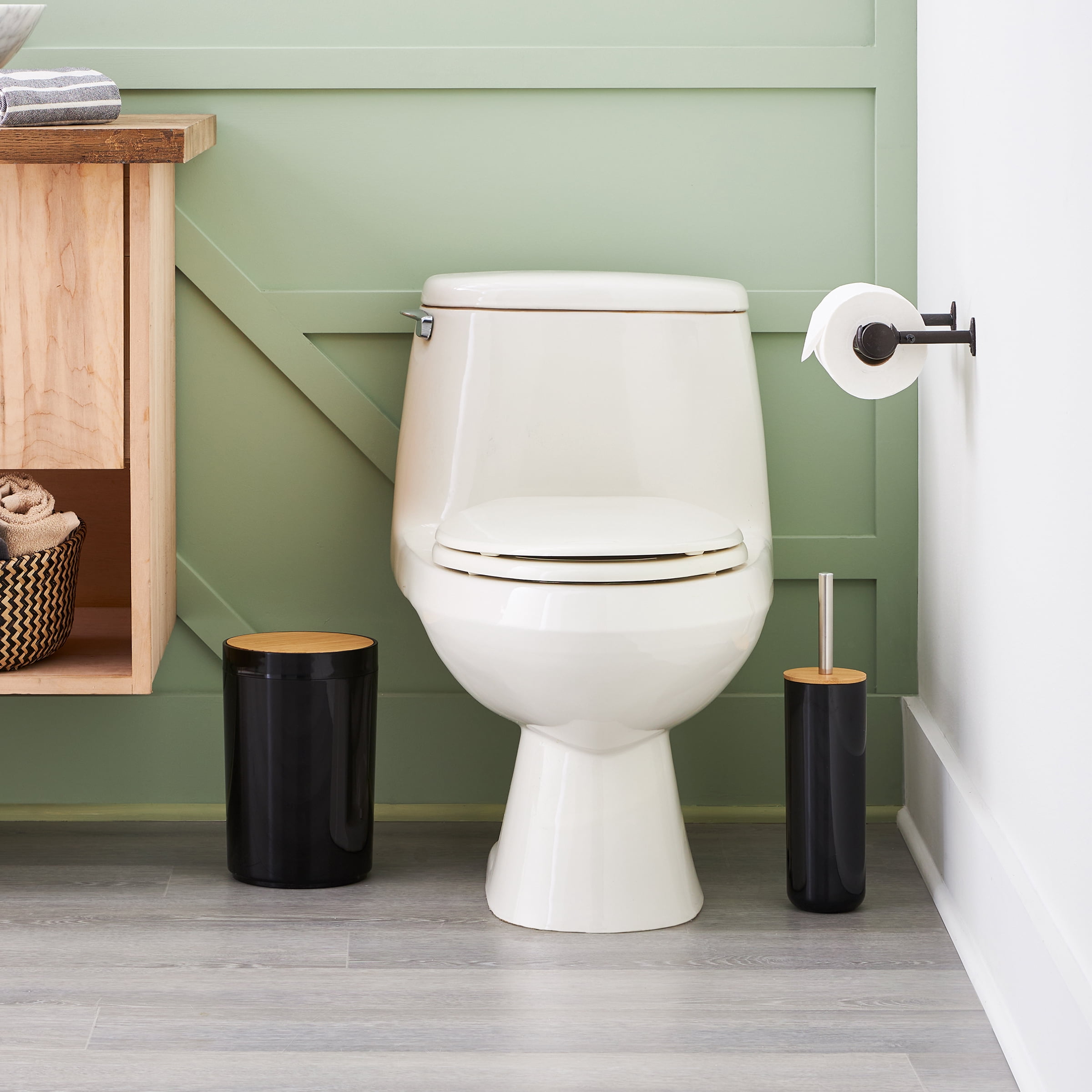 Home-Complete 6-Piece Complete Bathroom Accessories Set (Black)