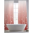 thumbnail image 5 of Retro Flower Sheer Curtains 96 Inch Length 2 Panels Set, Geometric Stripes Gradient Tree Leaf Voile Window Treatment Semi Sheer Long Curtains Drapes for Bedroom/Living Room/Kitchen 52"x96"x2, 5 of 7