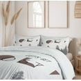 thumbnail image 6 of Ambesonne Adventure Duvet Cover Sets, Inspirational Vintage, 2-Queen, Umber Grey White, 6 of 7