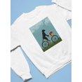 thumbnail image 3 of Black Labrador On A Bicycle Sweatshirt Men -Fab Funky Designs, Male XX-Large, 3 of 4