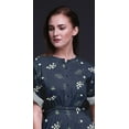 thumbnail image 5 of Bimba Rayon Pecan Leaves Printed Womenâ€™s Long MaxiÂ&nbsp;DressÂ&nbsp;Gown With Side Slit-X-Large, 5 of 6