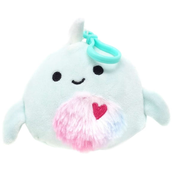 Squishmallows Valentine Neima the Narwhal Plush Hanger
