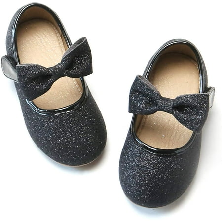 

QWZNDZGR Toddler Little Girl Dress Shoes - Girl Mary Jane Flats Party School Wedding