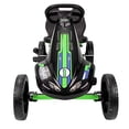 thumbnail image 3 of 509 Crew Air Jet Pedal Go Kart - Verde - Niños, gráficos deportivos en el carenado delantero, asiento ajustable, llantas de 4 radios con ruedas EVA de 10'', volante deportivo, Go Kart para niños a par, 3 of 5