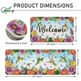 thumbnail image 3 of Welcome Spring Summer Flower Kitchen Rugs Set of 2, Hummingbird Floral Morning Glory Daffodil Hyacinth Kitchen Mats Decor, Eucalyptus Leaves Floor Door Mat Home Decoration -17x29 and 17x47 Inch, 3 of 6