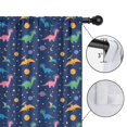 thumbnail image 4 of Blackout Kids Curtains,Dark Blue Space Dinosaur Pattern Childrens Insulated Curtains Set Of 2,Bedroom Essentials,Toddler Room Decor 42"x63", 4 of 5