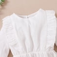 thumbnail image 3 of Futezty Toddler Boys Girls Clothes Fall Winter Outfit Sets, Baby Boy Girl Ruffle Sleeve Round Neck Cute Elastic Waist 6M 1T 2T 3T 4T 5T 3PCS Everyday, 3 of 7