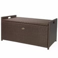 thumbnail image 3 of Barton Outdoor Storage Deck Box, 60 Gallon Wicker Patio Bin & Bench With Cushion, Waterproof & UV Resistant, 3 of 8