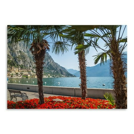 East Urban Home Lake Garda Limone Sul Garda Lakeside Photographic Print