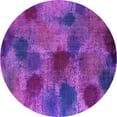 thumbnail image 1 of Ahgly Company Indoor Round Abstract Purple Contemporary Area Rugs, 5' Round, 1 of 4