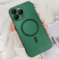 thumbnail image 4 of Magnetic Case for iPhone 15 Pro Phone Case for Women Men, Cute Matte Luxury Soft Metallic Luster Design with Camera Lens Protector, Compatible with Magsafe Case for iPhone 15 Pro 6.1"-Green, 4 of 7