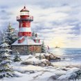 thumbnail image 1 of 5D Bricolaje Taladro Diamante Pintura Faro Navidad Del (A3166), 1 of 9
