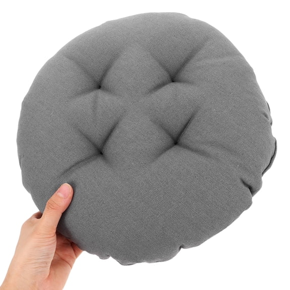 STRANDCHIC Stretchable Grey Round Stool Seat Cushion Cover Washable Slipcover for Living Room Bar