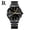 All black steel, variant on New men's watch, student waterproof quartz watch, business fashion trendy wristwatch, men's luminous calendar watch