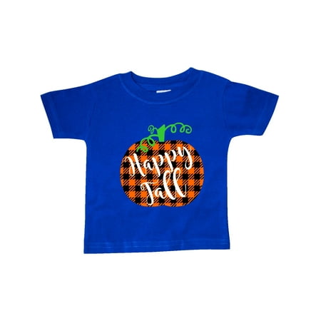 

Inktastic Happy Fall Plaid Pumpkin Gift Baby Boy or Baby Girl T-Shirt