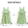 thumbnail image 4 of Double Sided Cotton Linen Apron for Women with Pocket, V-neck and Flat-neck Split Pinafore for Kitchen Garden Cooking, 4 of 6