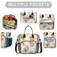 thumbnail image 2 of OBREWU Pioneer Flower Women's Insulated Leakproof Large Lunch Bag, Oxford Cloth, 2 of 7