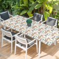 thumbnail image 2 of Happy Easter Table Cloths for 8 Foot Rectangle Tables, Spring Bunny Colorful Eggs Carrots Leaves Patio Waterproof Elastic Fitted Tablecloths, Washable Rectangular Table Cover for Camping, 2 of 8