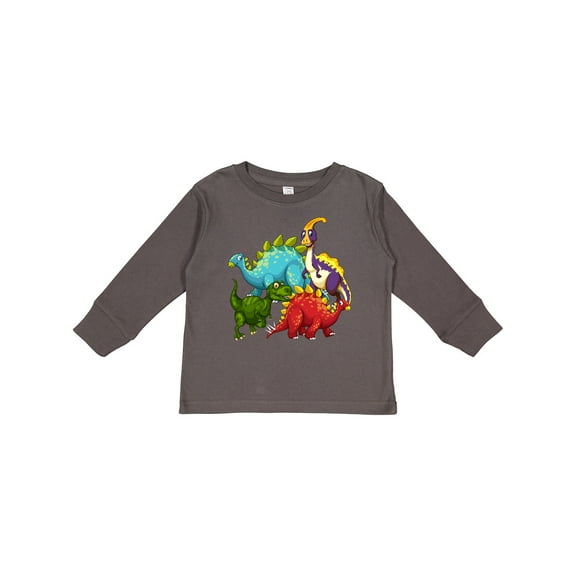 Inktastic Cute Dinosaurs Boys or Girls Long Sleeve Toddler T-Shirt