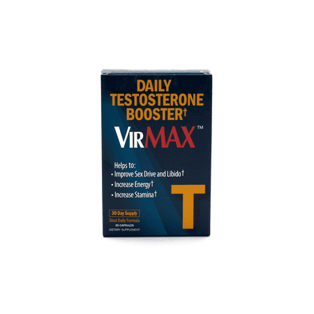 VirMax T Testosterone Booster 30 Capsules (Best Male Testosterone Replacement)