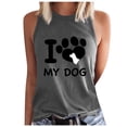 thumbnail image 2 of ALLLIST Summer Tops for Women 2024 Gray Graphic Sleeveless Crew Neck Tank Tops Women's Tanks & Camis L, 2 of 5