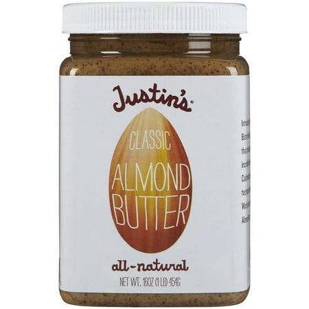 Justin’s All-Natural Classic Almond Butter, 16 oz, (Pack of 3)