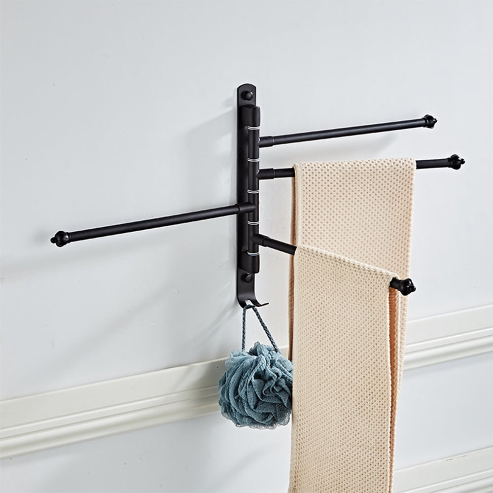 Swivel Out Towel Racks with Hooks 2Bars 3Bars 4Bars Foldable Arms