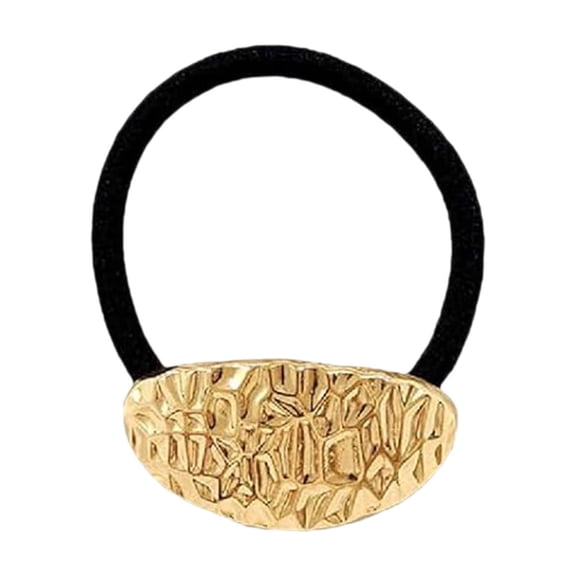 Hair Rope Metal Hair Tie Ponytail for Women Gold and Silver Accessories Stylish Elastic Ties Durable Design for Everyday Use