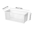 thumbnail image 4 of Small Plastic Storage Basket with Handles - Ventilated Stackable Organizer Bin for Home, Kitchen, Bathroom | Hollow Rectangular Design, Multipurpose Use in Refrigerator, Snacks, Laundry, 4 of 6