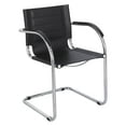 thumbnail image 2 of Safco Flaunt Series Guest Chair, White Leather/Chrome, 2 of 2