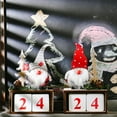 thumbnail image 3 of Christmas Advent Calendar Table Ornament,Rustic Wooden Blocks Countdown Box with Gnomes for Home Table Kitchen Christmas Decoration, 3 of 7